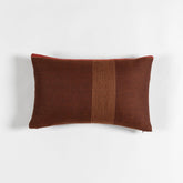 Upcycled Wool & Silk 12x18 Cushion Cover, Chocolate Brown - Eyaas